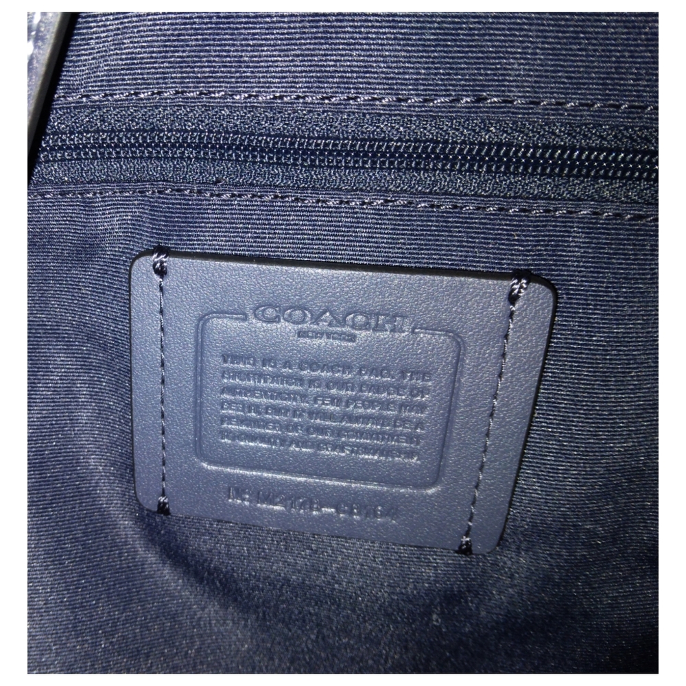 New Coach kleo carryall denim signature chambray tote bag purse - Picture 6 of 12